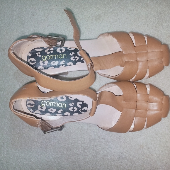 GORMAN Brown Clog Sandal Heels Size 40 - Picture 7 of 11